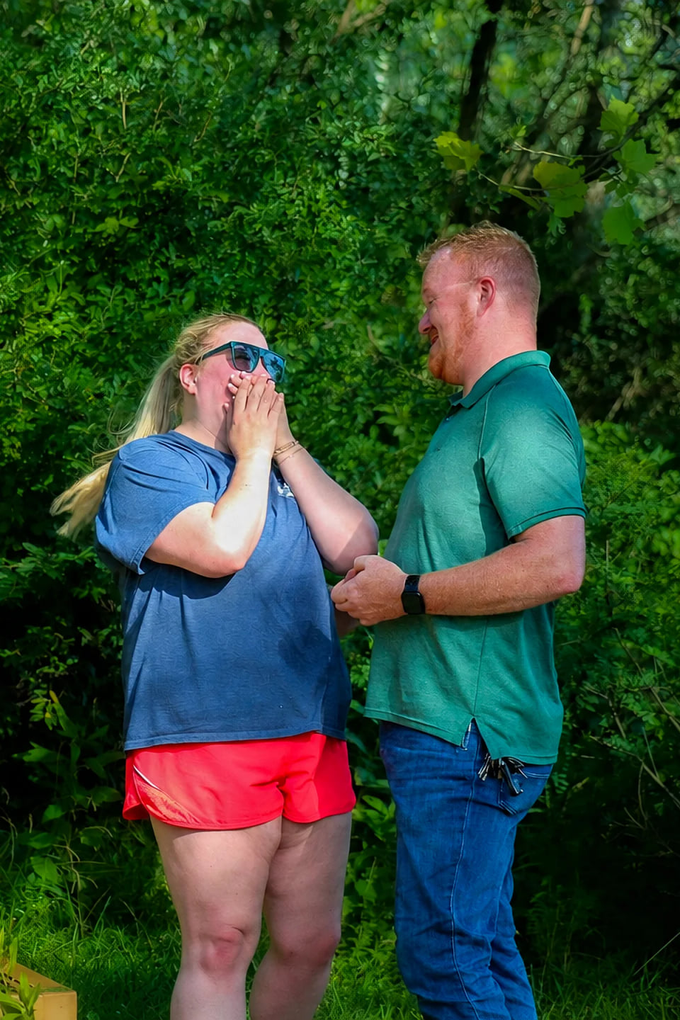 Luke and Lydia moments after the proposal