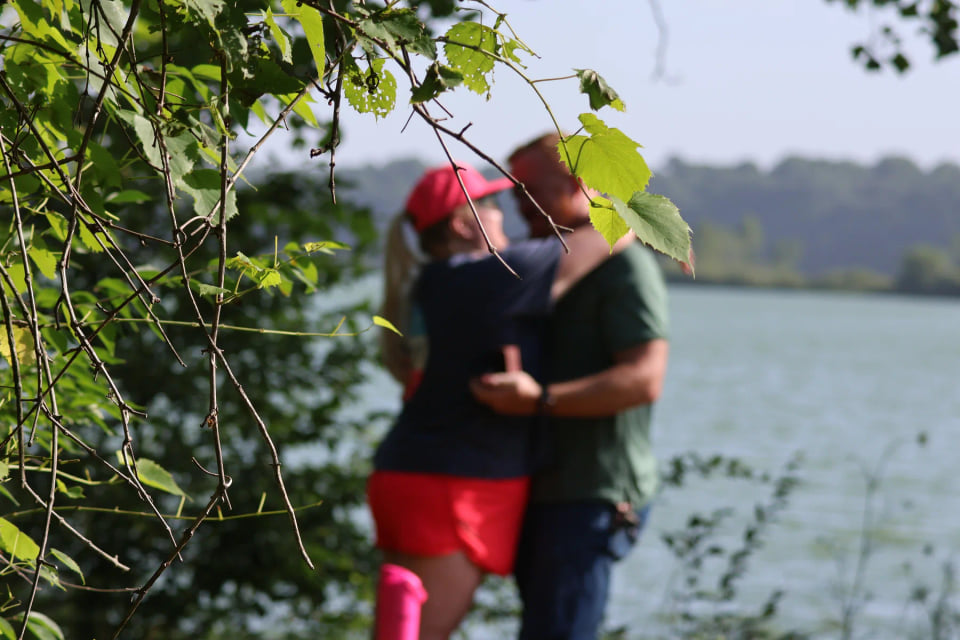 Luke and Lydia walking together at Eagle Creek